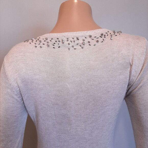 🍁COSTA BLANCA Beaded Button Front Cardigan Sweater Soft Viscose Knit - Picture 8 of 15